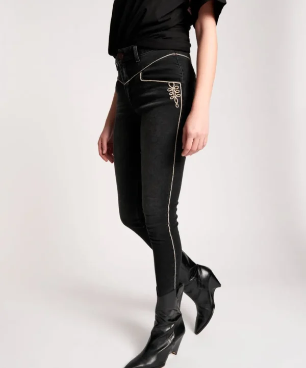 ONE TEASPOON Sonic Black Preachers High Waist Skinny Jeans | Women Denim Jeans