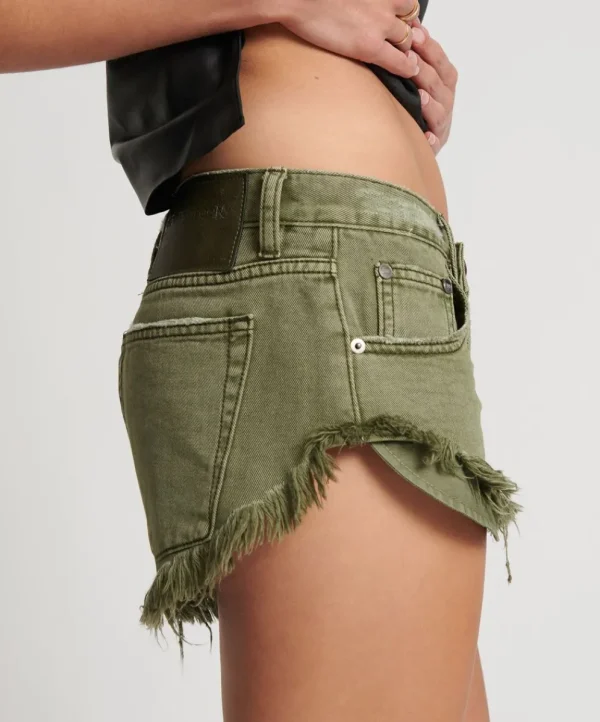 ONE TEASPOON St Khaki Dukes Low Waist Denim Shorts | Women Denim Shorts