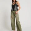 ONE TEASPOON St Khaki Jackson Mid Waist Wide Leg Jeans | Women Denim Jeans