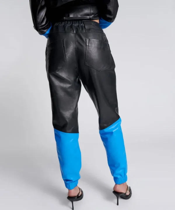 ONE TEASPOON Stand By Leather Track Pants | Women Bottoms