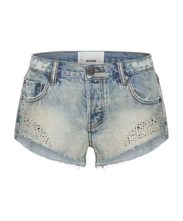 ONE TEASPOON Stoned Cowboy Bonitas Low Waist Denim Shorts | Women Denim Shorts