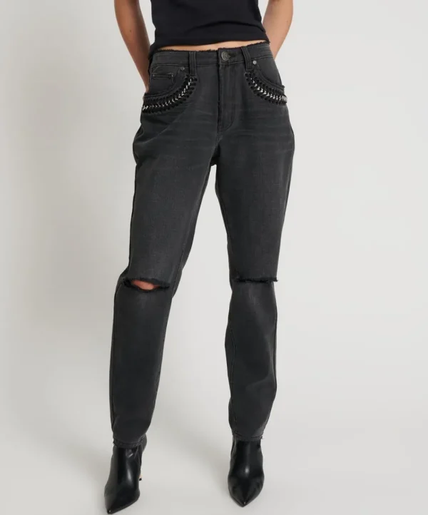 ONE TEASPOON Storm Grey 1982S Mid Waist Balloon Jeans | Women Denim Jeans