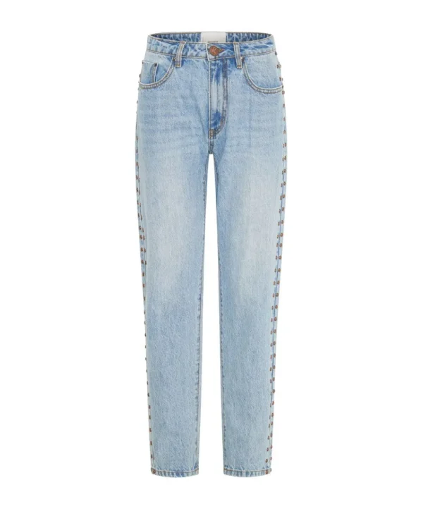 ONE TEASPOON Studded High Waist Awesome Baggies Denim Jeans | Women Denim Jeans