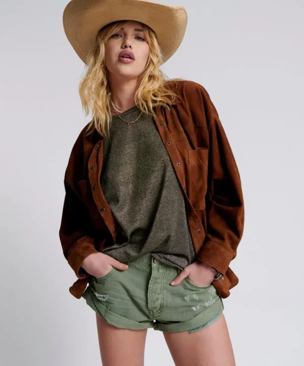 ONE TEASPOON Suede Daria Shacket | Women Tops