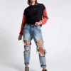 ONE TEASPOON Sunbleach Blue Saints Boyfriend Jeans | Women Denim Jeans