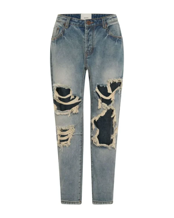 ONE TEASPOON Sunbleach Blue Saints Boyfriend Jeans | Women Denim Jeans