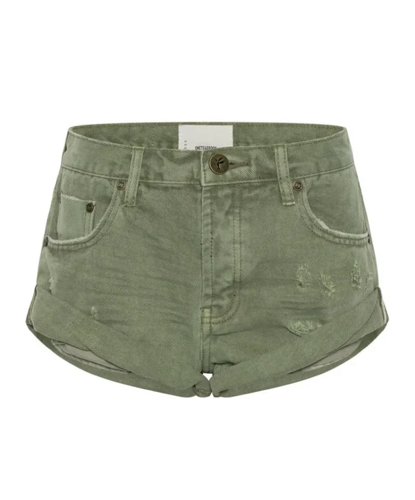 ONE TEASPOON Super Khaki Bandits Denim Shorts | Women Denim Shorts