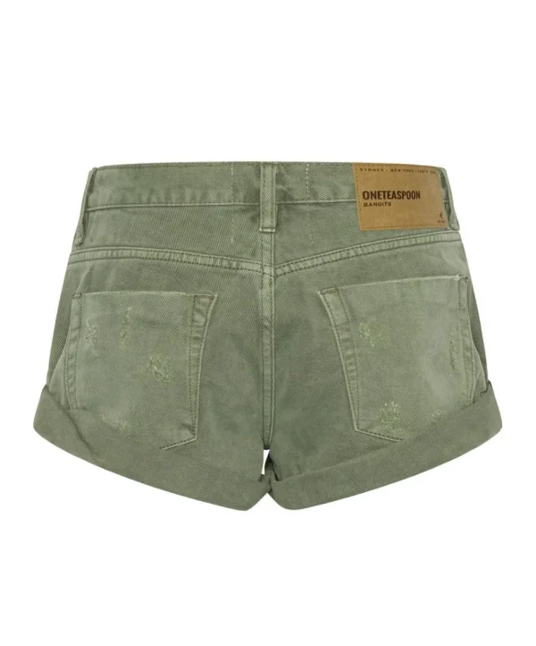 ONE TEASPOON Super Khaki Bandits Denim Shorts | Women Denim Shorts