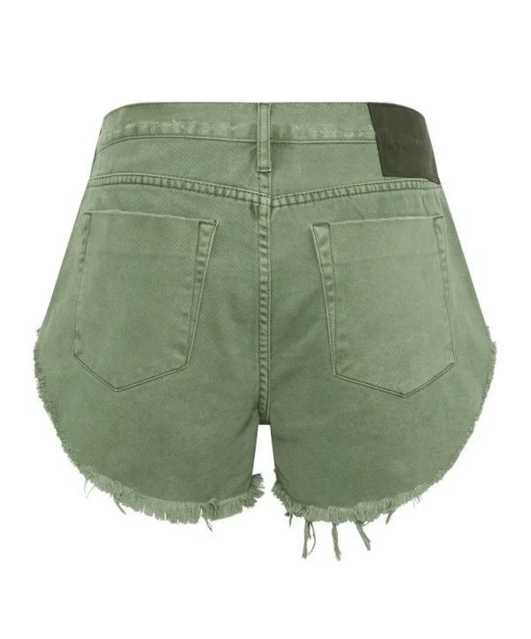 ONE TEASPOON Super Khaki Rollers Denim Shorts | Women Denim Shorts