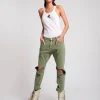 ONE TEASPOON Super Khaki Saints Boyfriend Jeans | Women Denim Jeans