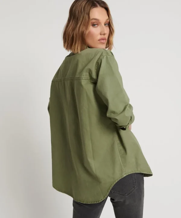 ONE TEASPOON Super Khaki Soho Shirt | Women Shirts