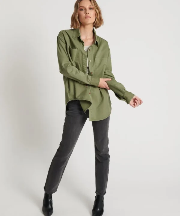 ONE TEASPOON Super Khaki Soho Shirt | Women Shirts