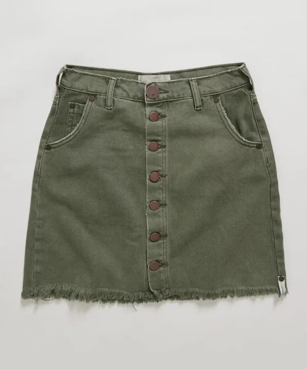 ONE TEASPOON Super Khaki Viper High Waist Skirt | Women Denim Skirts