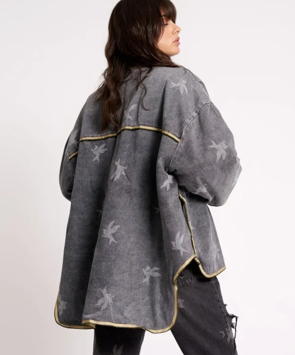 ONE TEASPOON The Bower Reversible Quilted Denim Jacket | Women Jackets