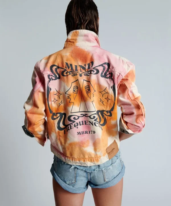 ONE TEASPOON Tie Dye Mind Frequencies Denim Trucker Jacket | Women Jackets