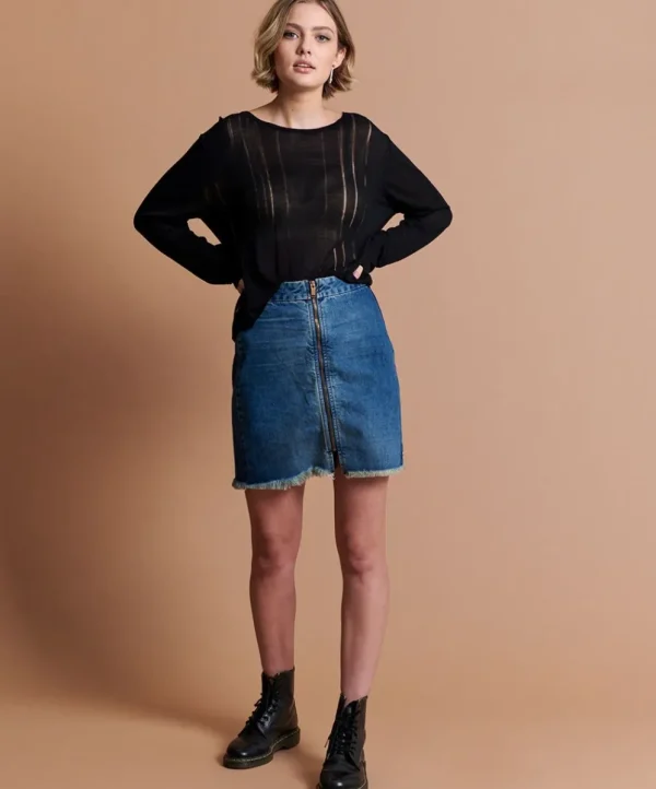 ONE TEASPOON Tuscany Vixen High Waist Denim Skirt | Women Denim Skirts