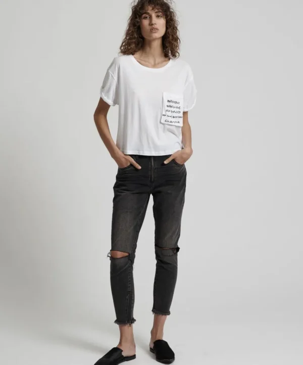 ONE TEASPOON Upsized Rebel Pocket Tee | Women Basic Tees