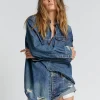 ONE TEASPOON Used Blue Classic Everyday Denim Shirt | Women Shirts