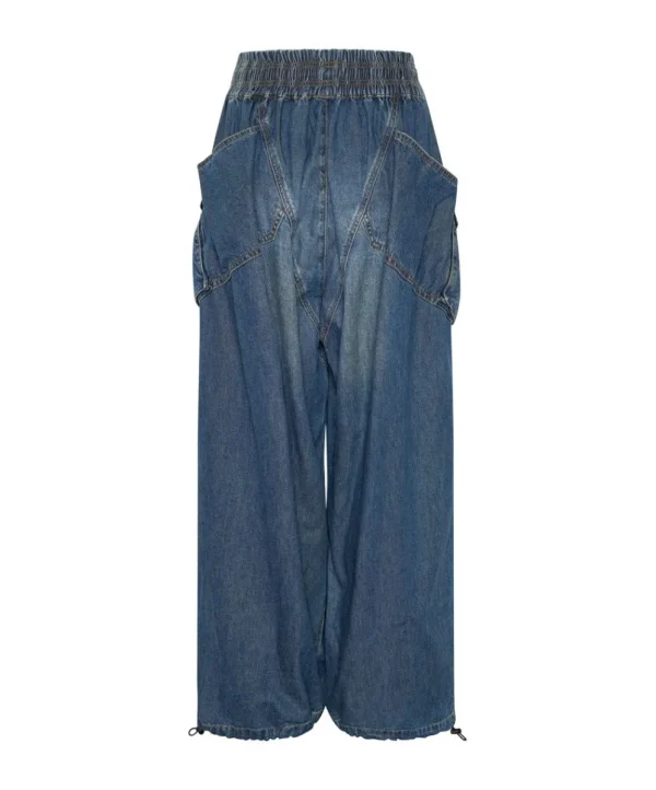 ONE TEASPOON Used Blue Denim Parachute Pants | Women Bottoms