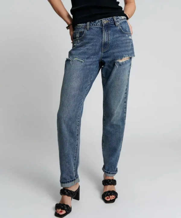 ONE TEASPOON Used Blue 1982S High Waist Balloon Jeans | Women Denim Jeans