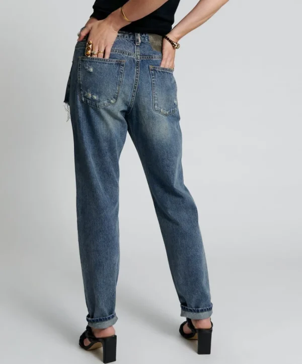 ONE TEASPOON Used Blue 1982S High Waist Balloon Jeans | Women Denim Jeans