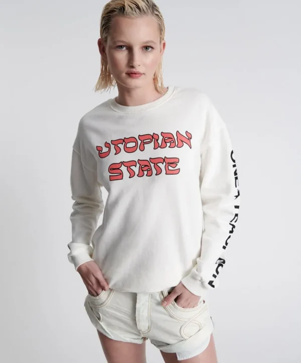 ONE TEASPOON Utopian State Logo Sweater | Women Hoodies And Sweats