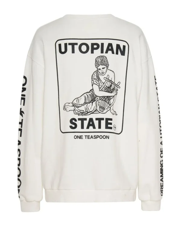 ONE TEASPOON Utopian State Logo Sweater | Women Hoodies And Sweats