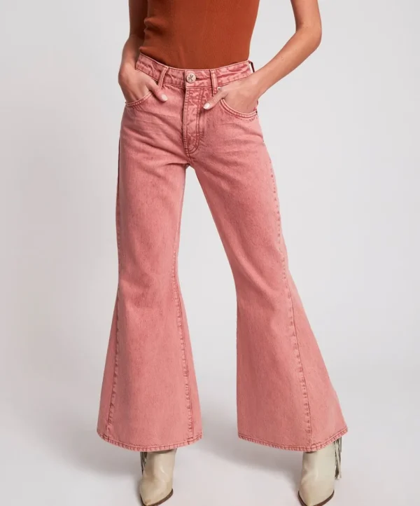 ONE TEASPOON Vintage Red Marines Mid Waist Flare | Women Denim Jeans