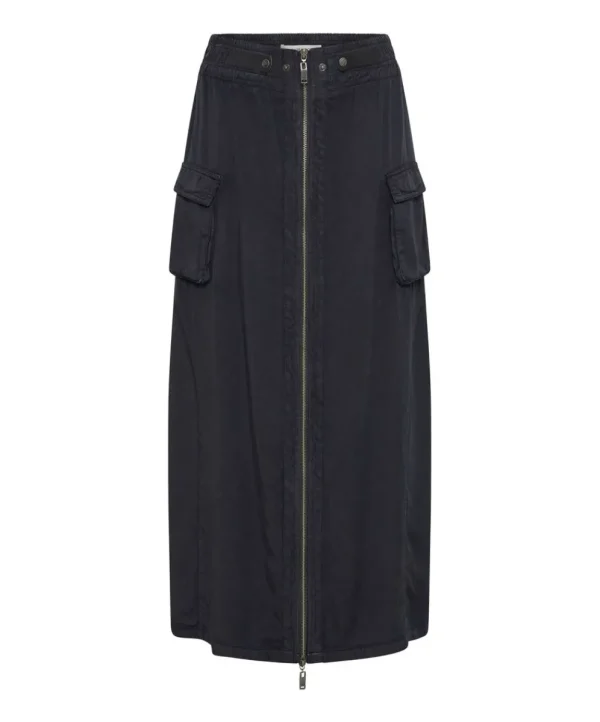 ONE TEASPOON Washed Black Tencel Parachute Skirt | Women Denim Skirts