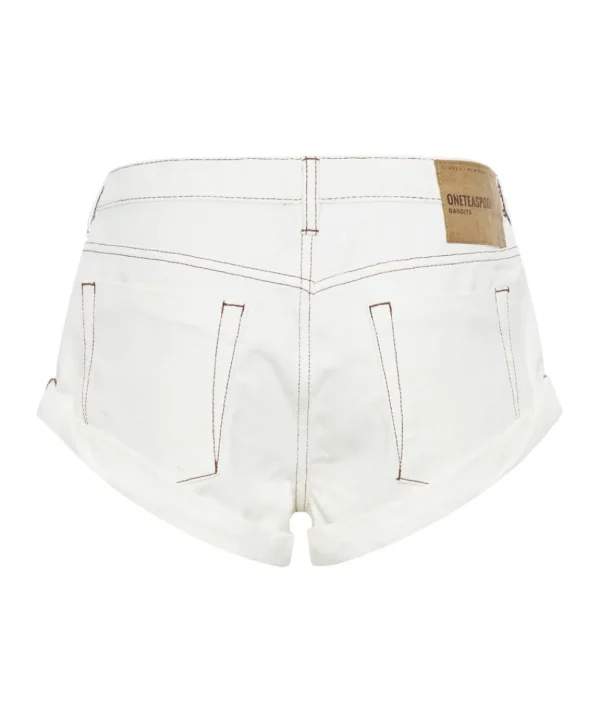 ONE TEASPOON White Beauty Bandits Denim Shorts | Women Denim Shorts