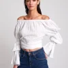 ONE TEASPOON White Summer Nights Crop | Women Tops