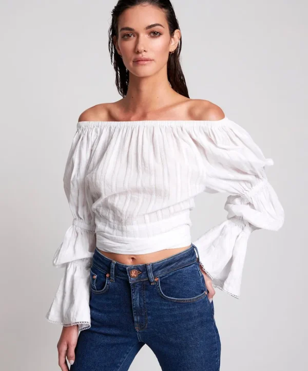 ONE TEASPOON White Summer Nights Crop | Women Tops