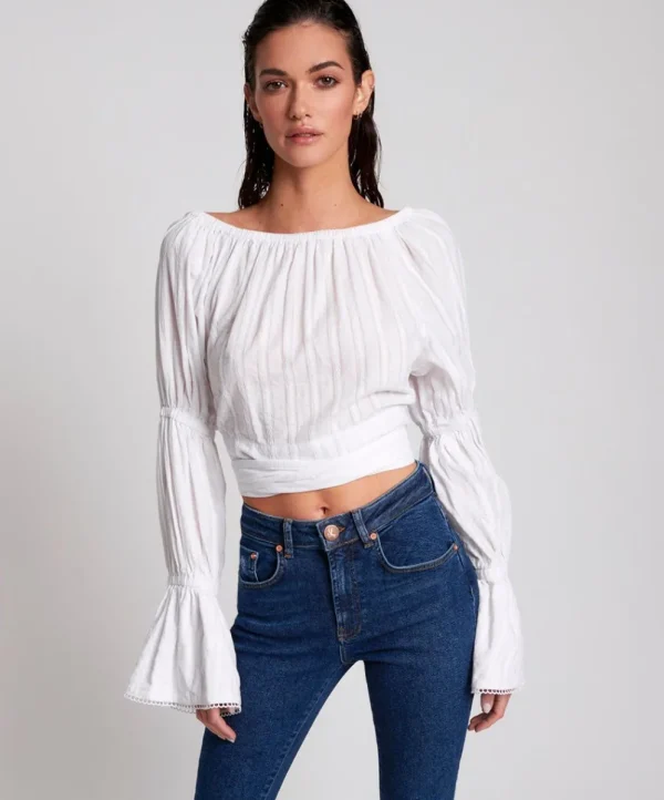 ONE TEASPOON White Summer Nights Crop | Women Tops