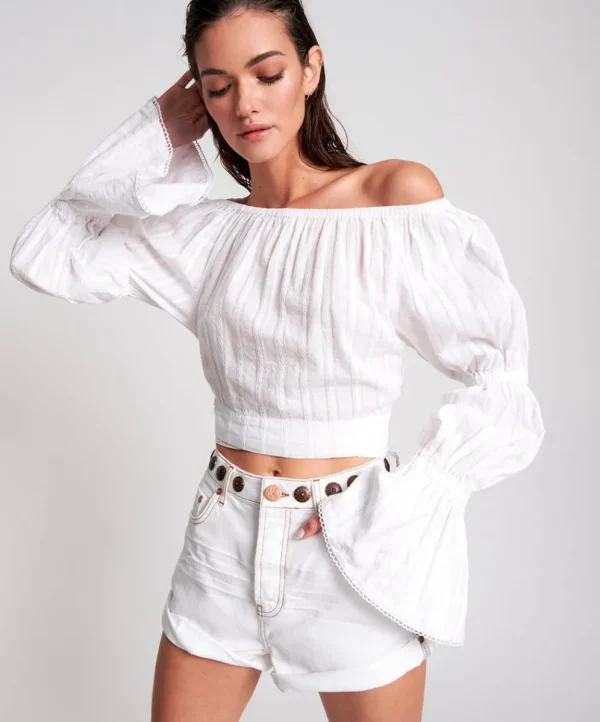 ONE TEASPOON White Summer Nights Crop | Women Tops