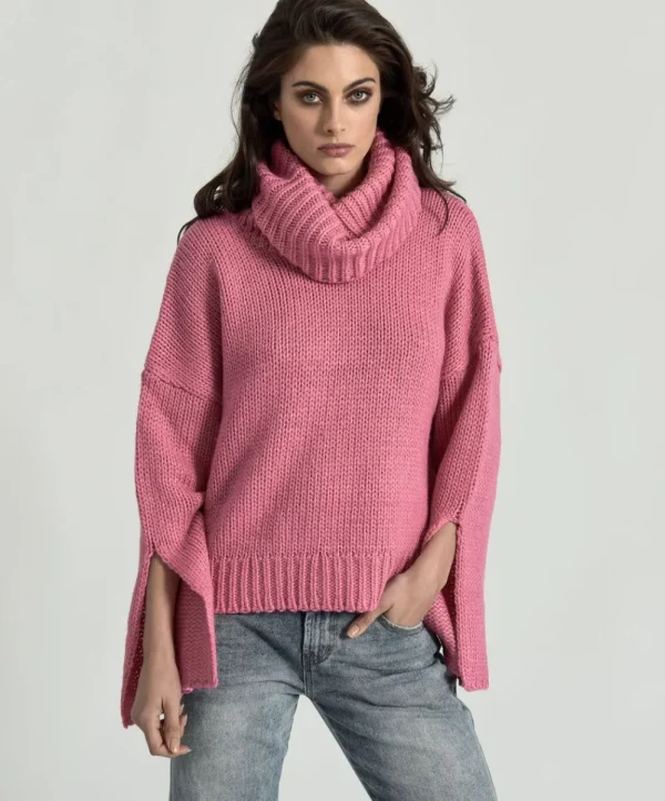 ONE TEASPOON Winona Keyhole Roll Neck Sweater | Women Knitwear