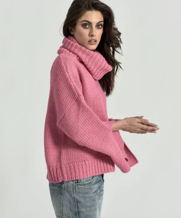 ONE TEASPOON Winona Keyhole Roll Neck Sweater | Women Knitwear