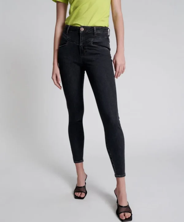 ONE TEASPOON Worn Black Preachers High Waist Skinny Jeans | Women Denim Jeans