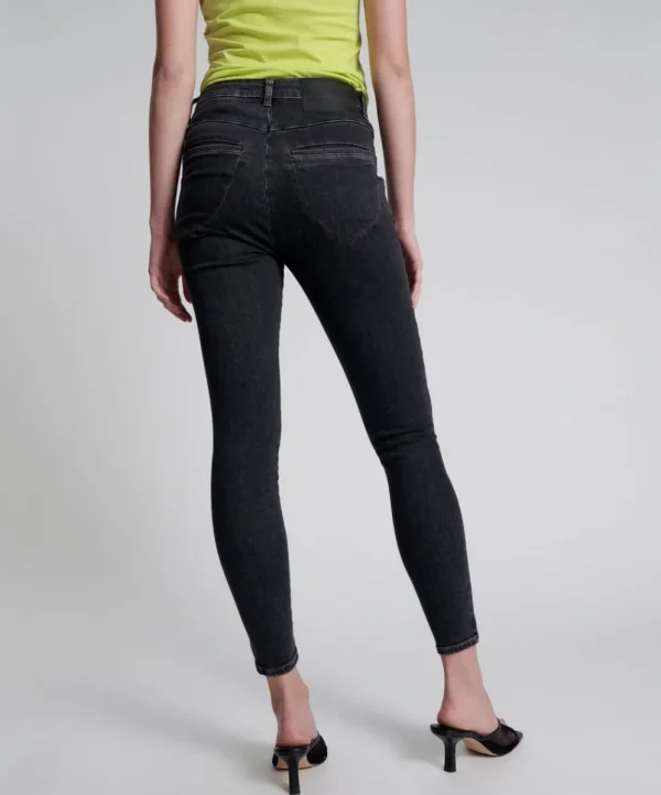 ONE TEASPOON Worn Black Preachers High Waist Skinny Jeans | Women Denim Jeans