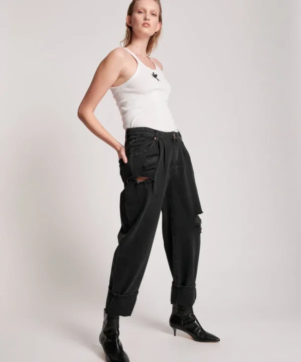 ONE TEASPOON Worn Black Smiths Trouser Jeans | Women Denim Jeans