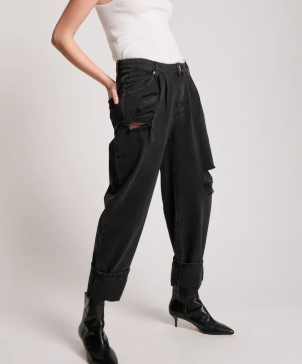 ONE TEASPOON Worn Black Smiths Trouser Jeans | Women Denim Jeans