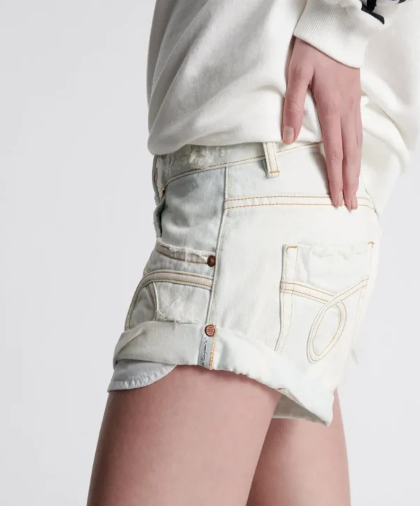 ONE TEASPOON Xanthe Le Loop Bandits Low Waist Denim Shorts | Women Denim Shorts